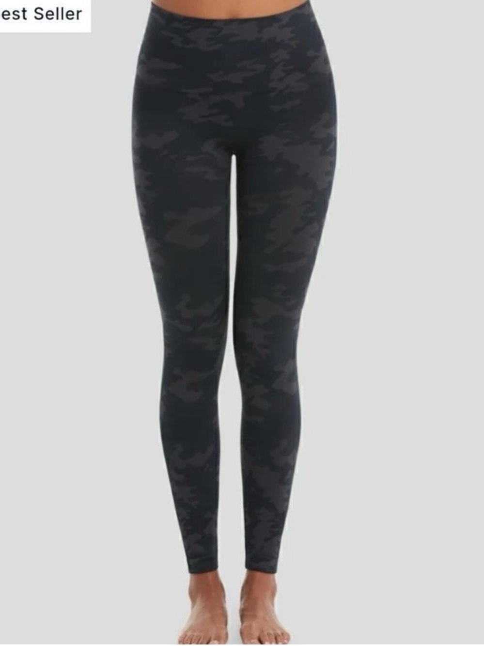 Spanx Camo Seamless Leggings Black/Grey Size Medium